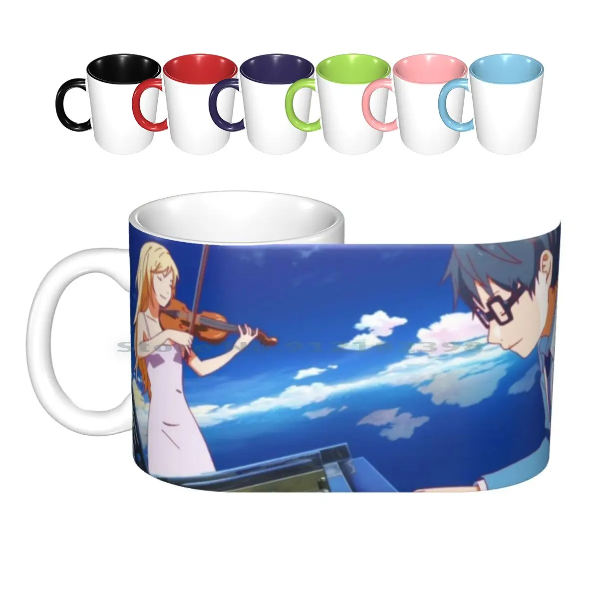 Your Lie In April Ceramic Mugs Coffee Cups Milk Tea Mug Your Lie In April Anime Manga Music Japan Shigatsu Wa Kimi No Uso