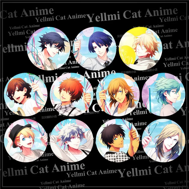 1pc Uta no Prince Sama Anime 58MM Bagdes Haruka Ittoki Otoya Aijima Brooch