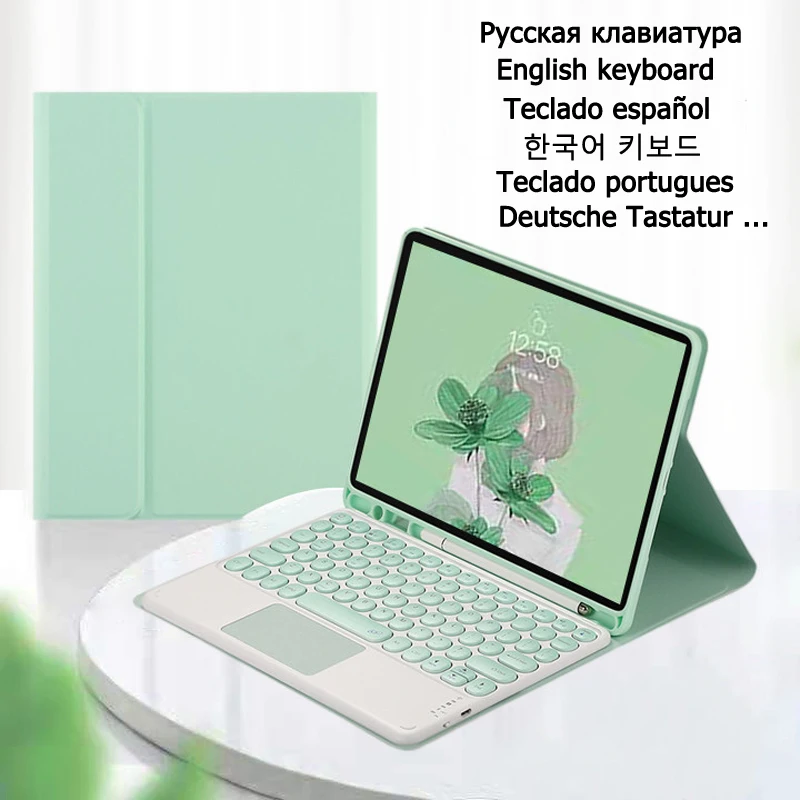 

Wireless Keyboard Leather Cover for Samsung Galaxy Tab S6 Lite 10.4 Case for Tab S6 Lite SM-P610 P615 Keyboard Cover