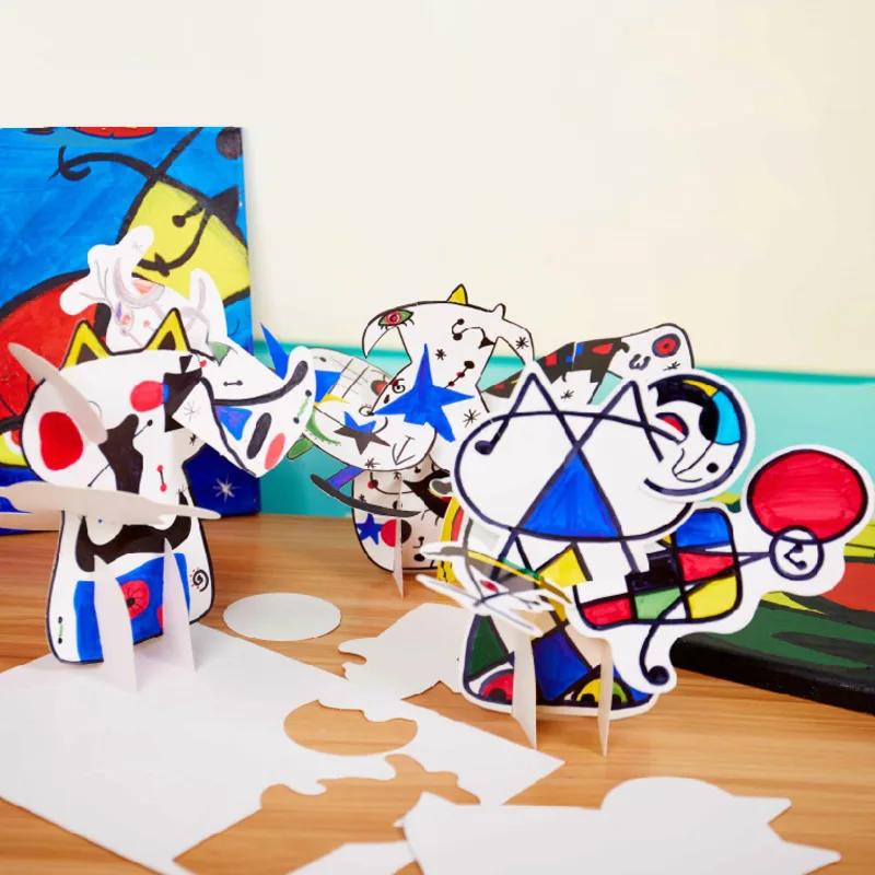 Craft Toys For Children Crafts Kids DIY Painting Graffiti Blank Cartoon Character Education Toys Montessori Teaching Aids Toy