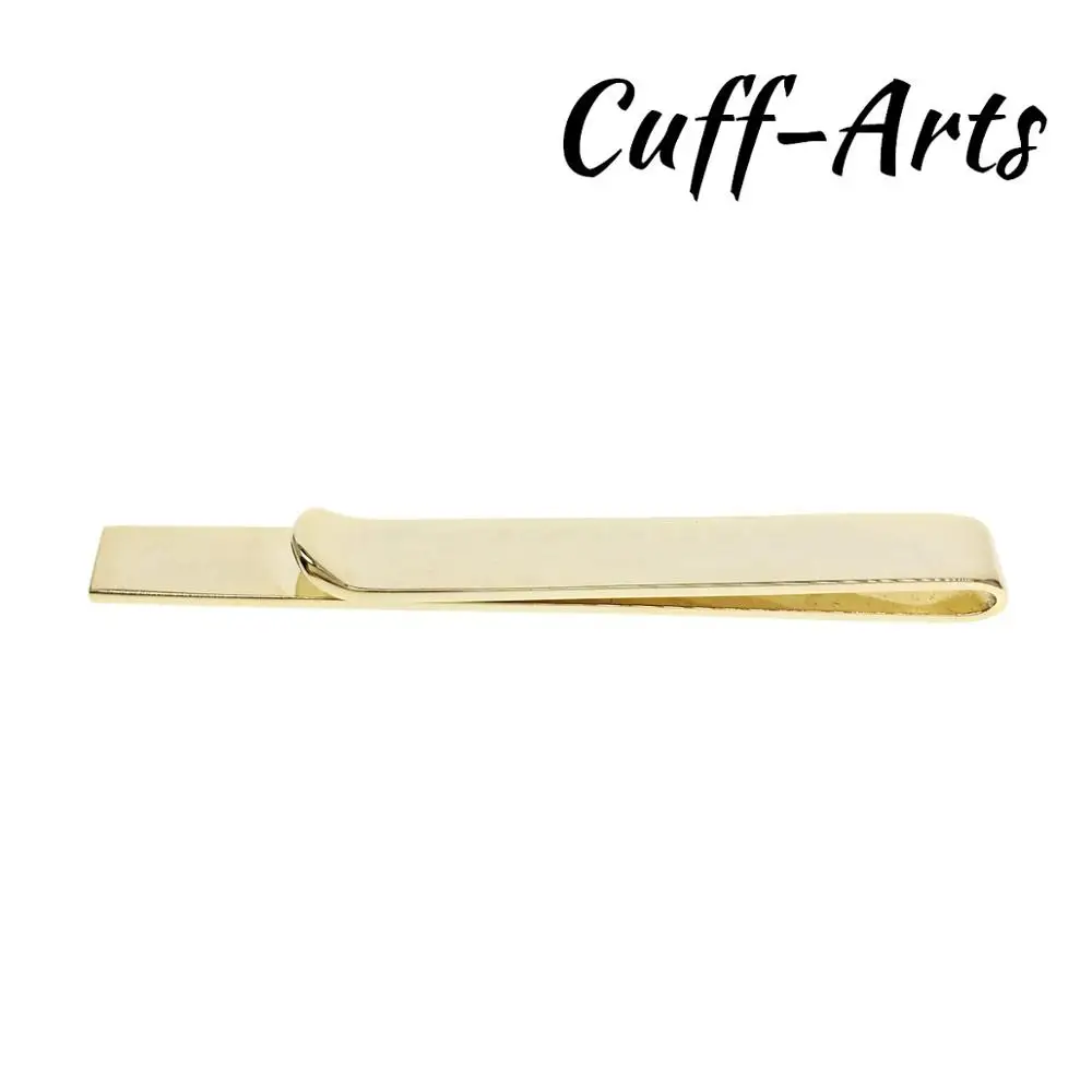 Tie Clip Bar Gold Normal Size Stainless Steel for Business Wedding Gift 5.5cm by Cuffarts T10070