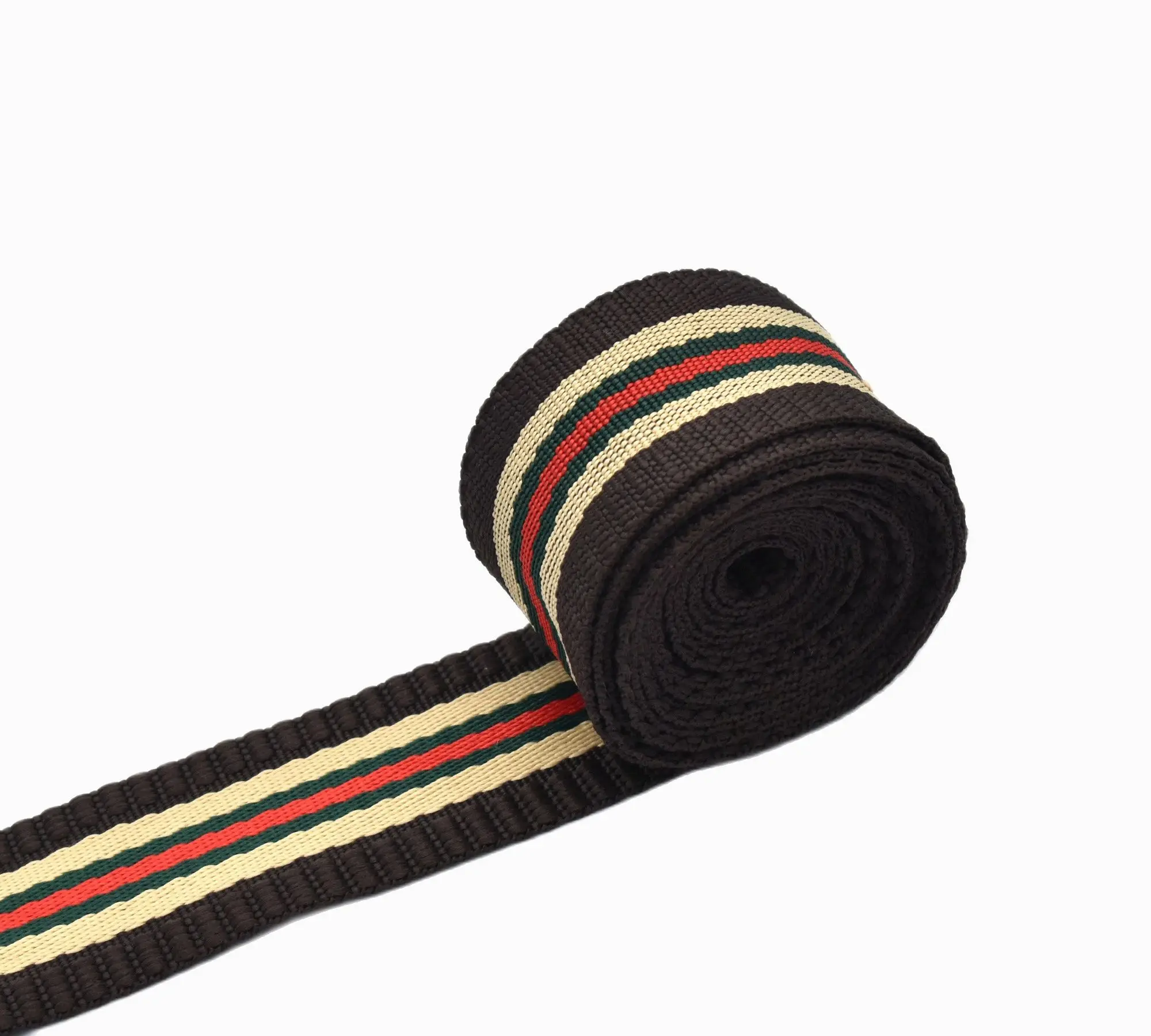 

Striped Webbing Nylon Webbing Durable Flat Webbing Bag Handles Bag Strap For Belting Webbing By The Yards Bag 25mm