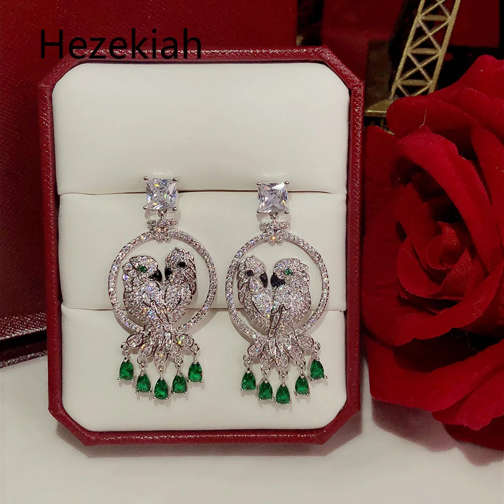 Hezekiah  needle Northern Europe Parrot Earrings Free shipping Personality Women's Earrings Dance party Superior quality