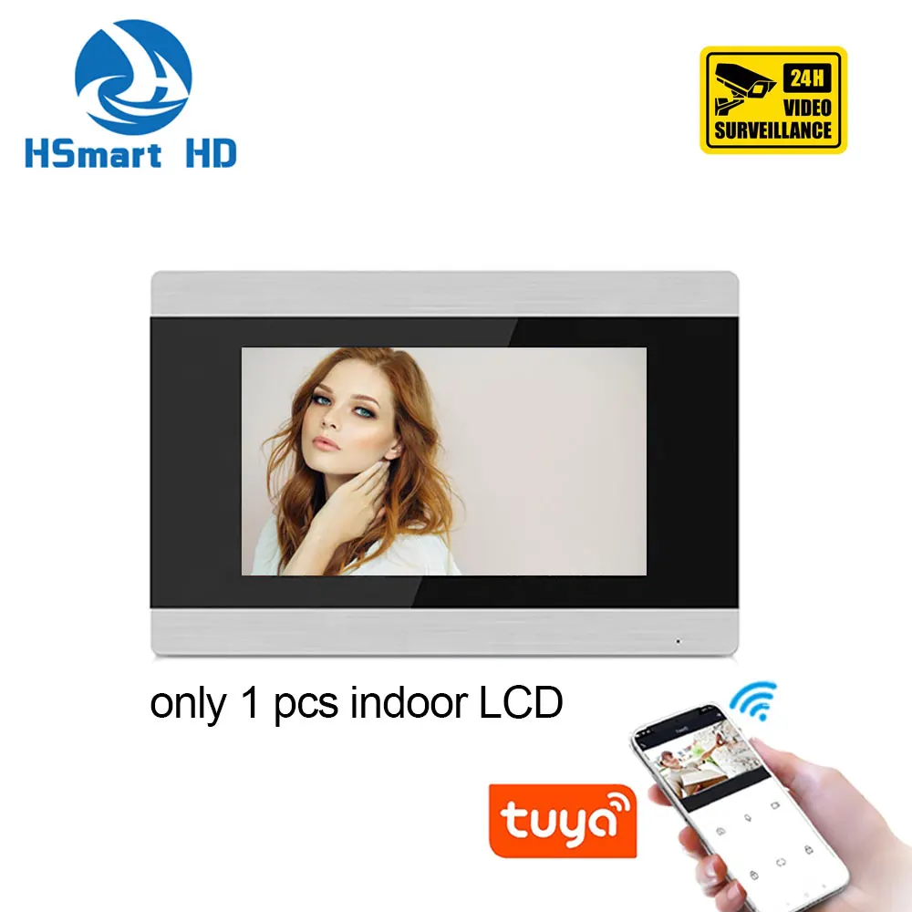 7 INCH Touch Screen WIFI IP Smart Video Door Phone Intercom System Support  APP Remote Unlock With Motion Detection