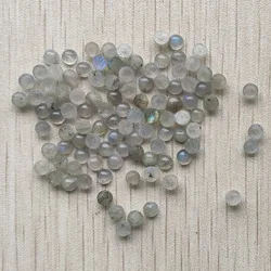 Wholesale 50pcs/lot fashion natural spectrolite stone round cab cabochon beads 4mm for jewelry accessories making free shipping