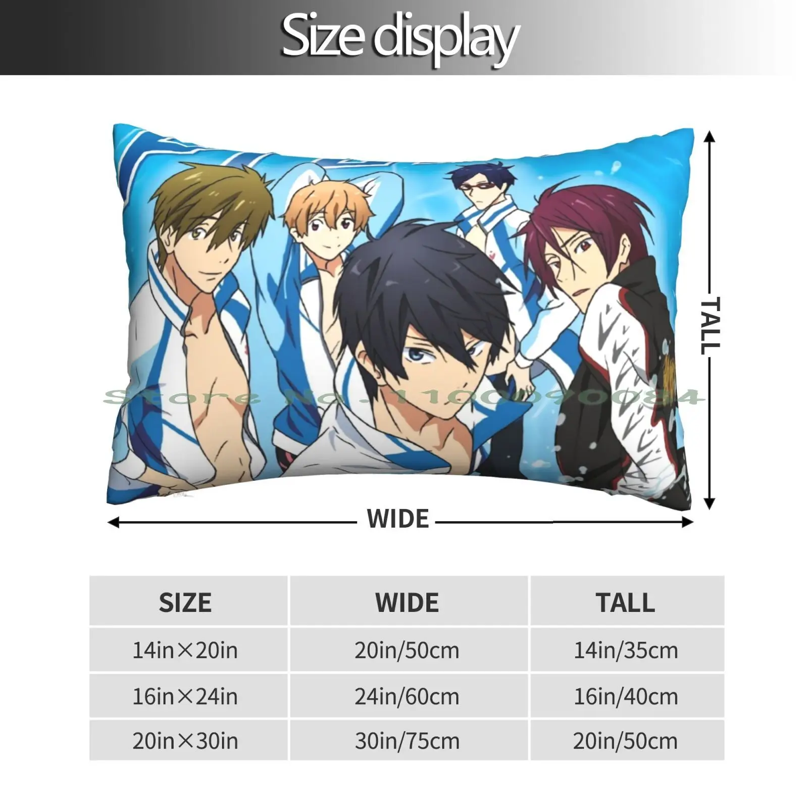 Free! Anime Pillow Case 20x30 50*75 Sofa Bedroom Baseball Texas Softball Football Sports Basketball Aggie Long Rectangle