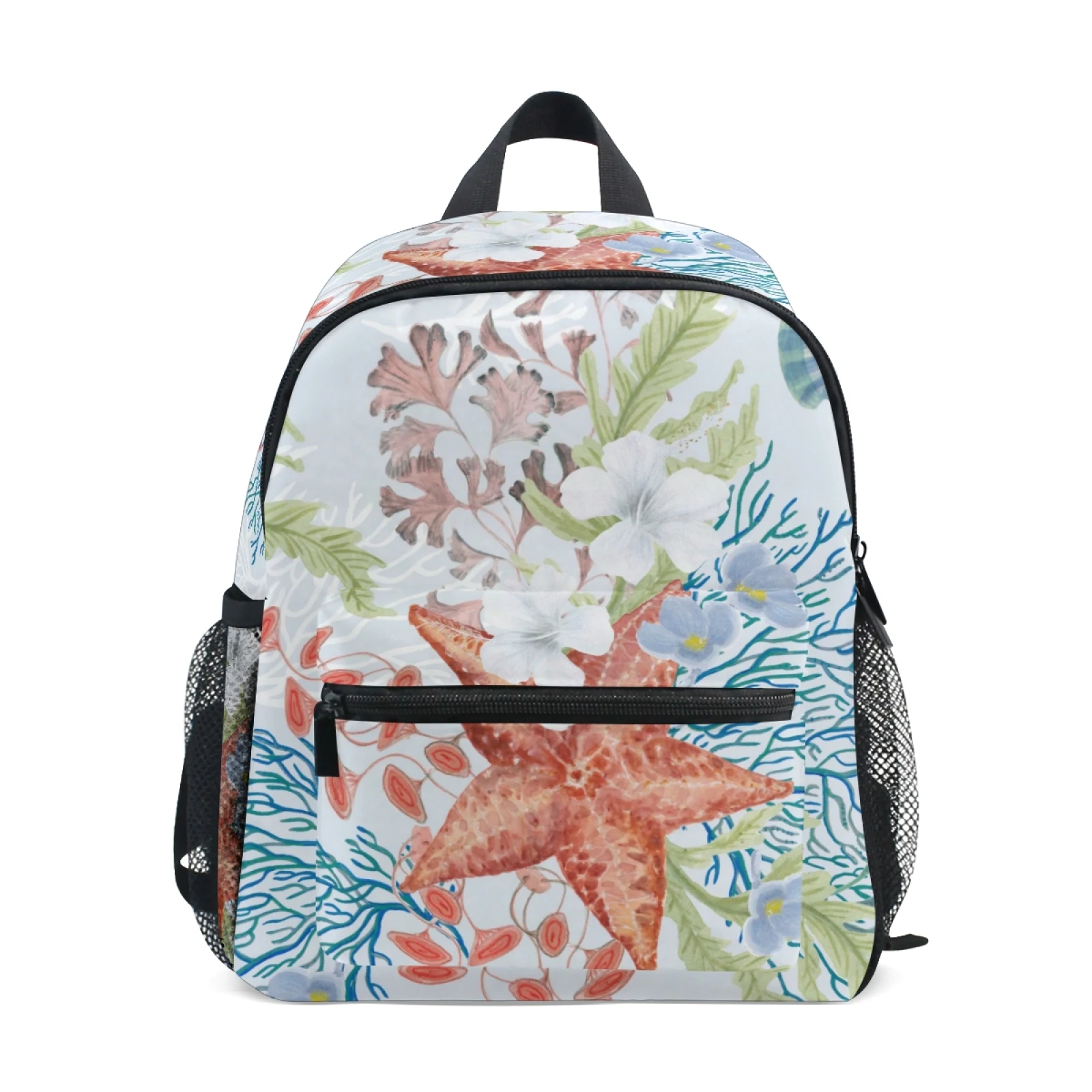 Children Orthopedic School Bags For Girls Boys Kids Princess Schoolbags Primary School Backpack Seastar Flowers Corals Print