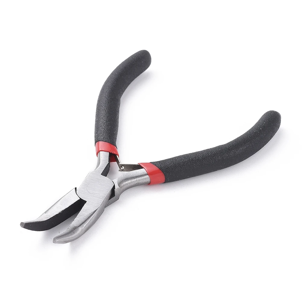 Perhiasan Tang Bent Nose Plier Karbon Baja Keras Kerajinan Buatan Tangan Perhiasan Pembuatan Alat Panjang 12.5Cm