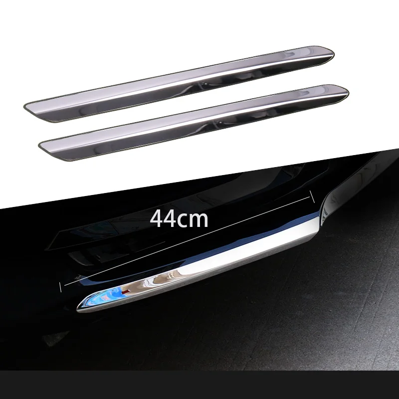 Car Styling Chrome Sticker For Volvo V90 S90 2016 2017 2018 2019 stainless steel Front bumper lips cover trim strips Car Accesso