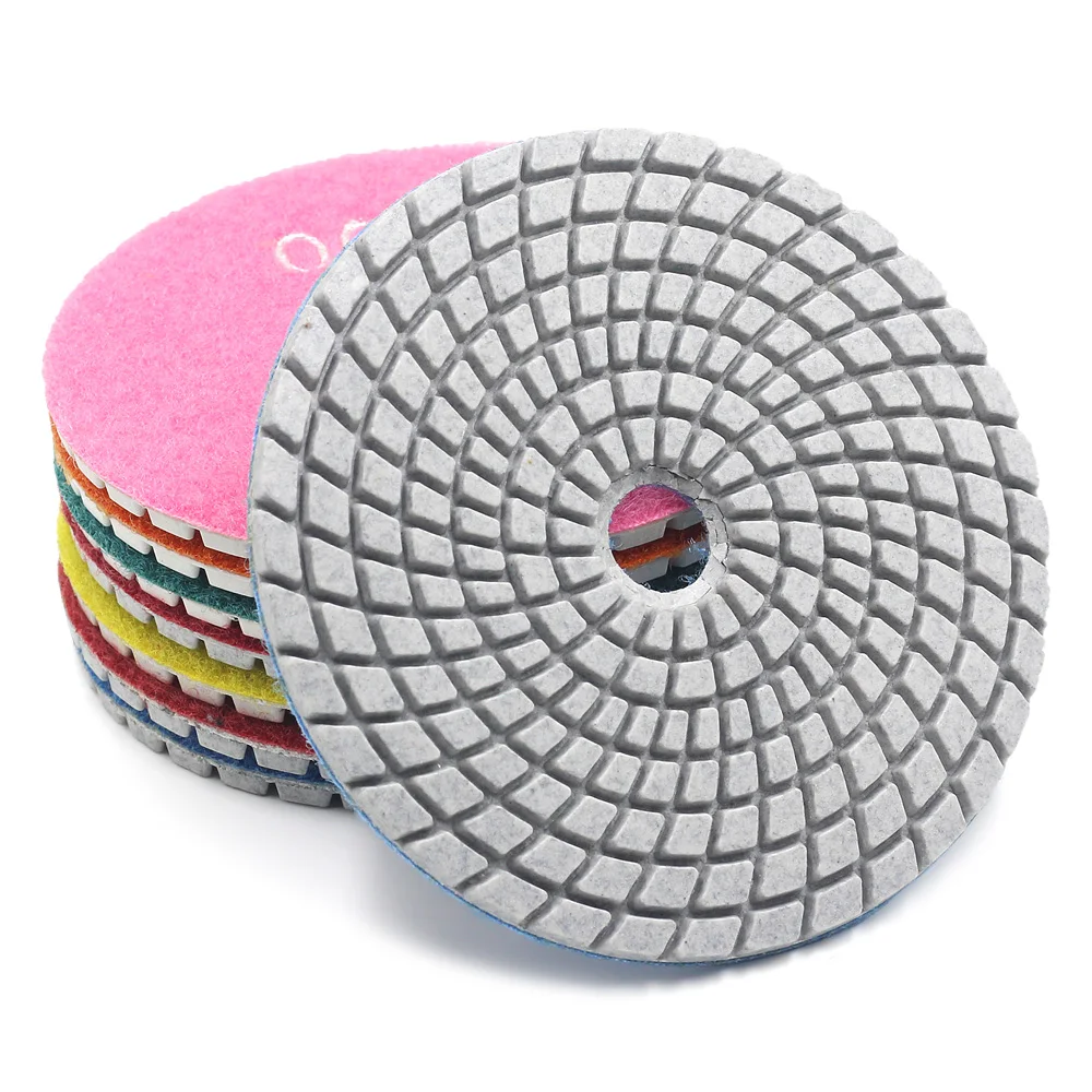 7pcs/set 3.0mm Diamond Flexible Polishing Pads for Stone Ceramic Tile White Bond No Color Fade Sanding disc Polishing disc