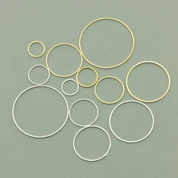 10Pcs/Bag Copper (NOT IRON) Big Link Circle Round DIY Hoop Earrings Base For Jewelry Making Finding DIY Earrings Connector