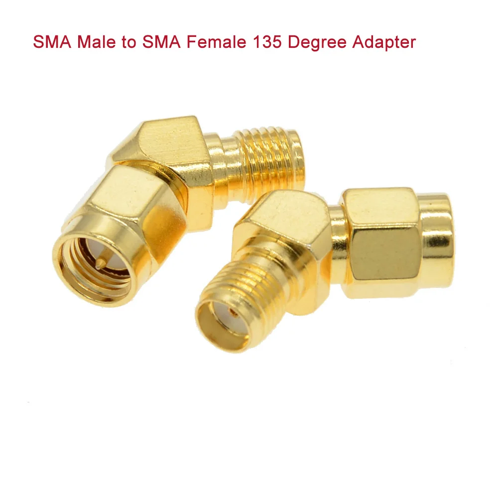 10 PCS/lot 45 Degree Adapter Connector for FPV Race Goggle Antenna Converter SMA Male to SMA Female 135 Degree Adapter