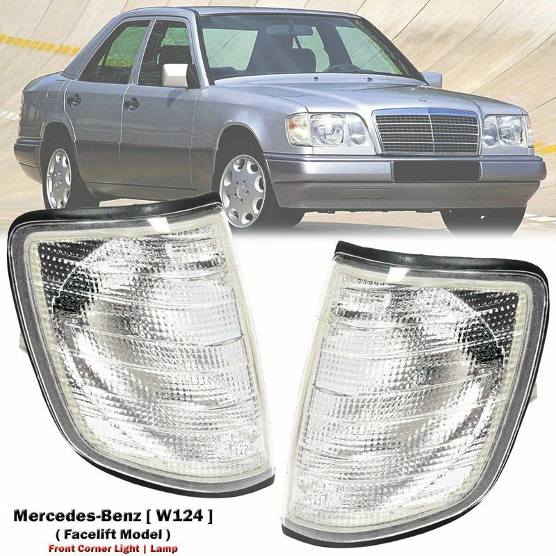 1 Pair Front Corner Light Turn Signal Lamp for Mercedes-Benz W124 E320 E420 E500 1994-1996 1248261143 1248261243