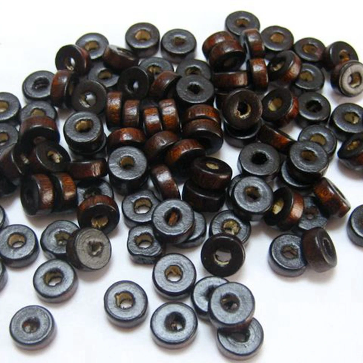 500 Brown Colour 8X3mm Column Wood Beads~Wooden