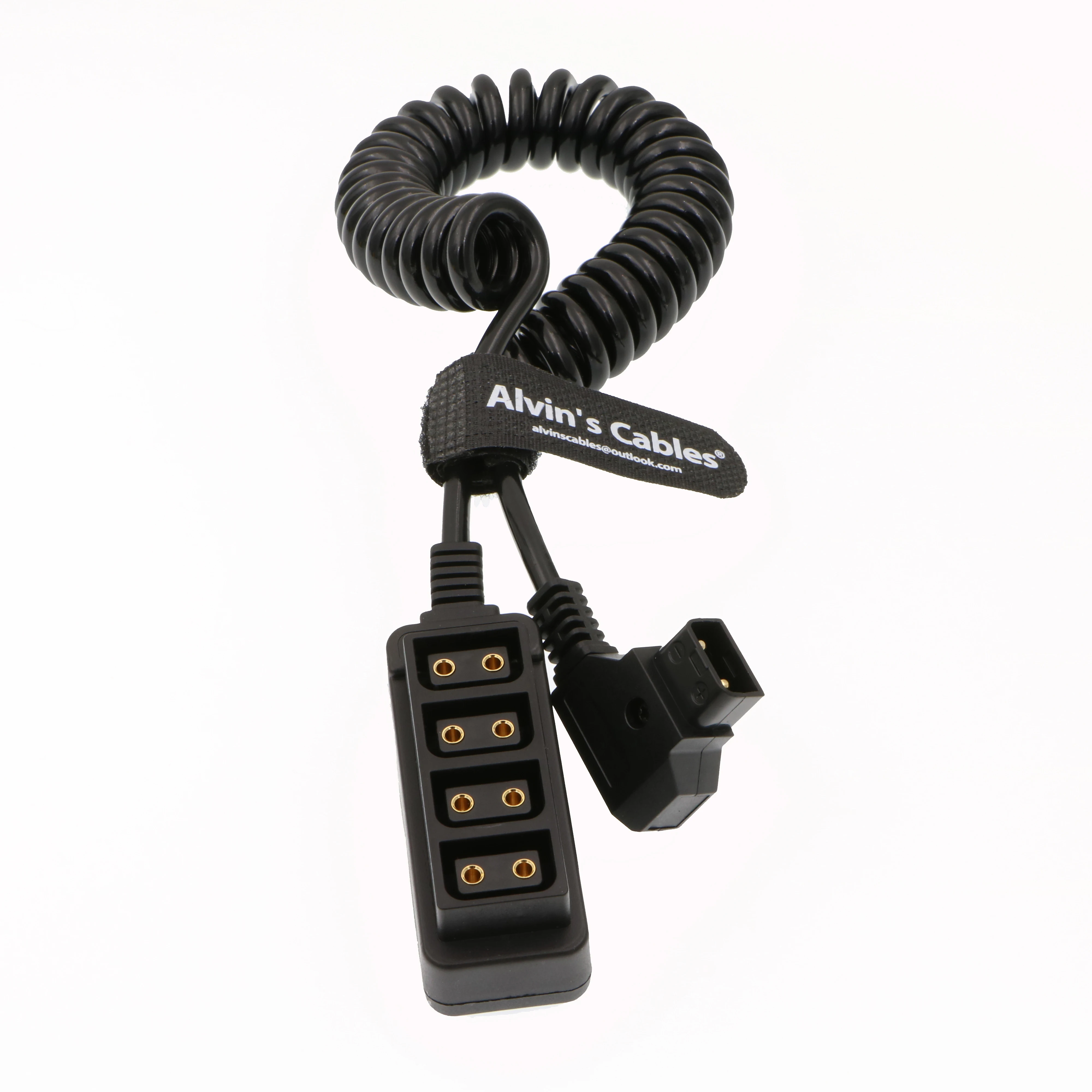 

Alvin's 4 Port D Tap Splitter Coiled for Anton Bauer V Mount