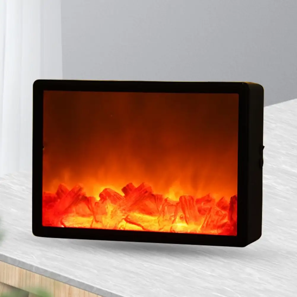 Artificial Fireplace Delicate Fireplace Light ABS Nice-looking Practical LED Flame Lights Indoor Faux Fireplace