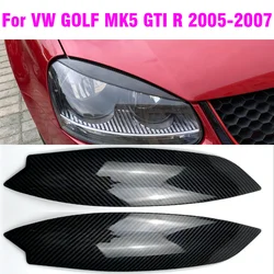 Gloss Black Headlights Modified Light Eyebrow Front Light Eeyebrow Trim Strip For VW Golf 5 GTI 2005 2006 2007