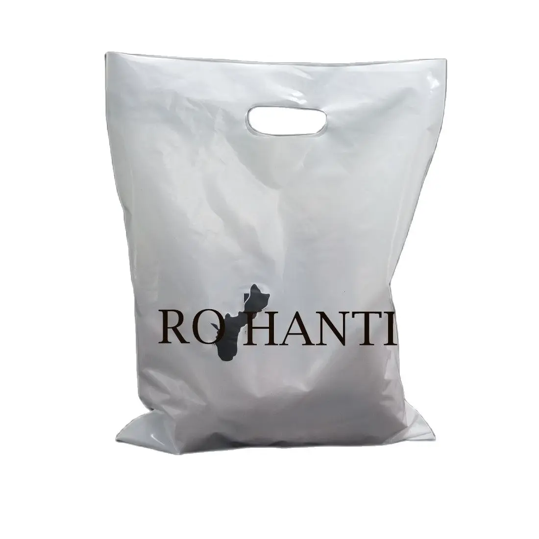 

Plastic Shopping Gift Bag, Custom Store Clothing Retail Packaging Bag, White, 35x25cm, 100x