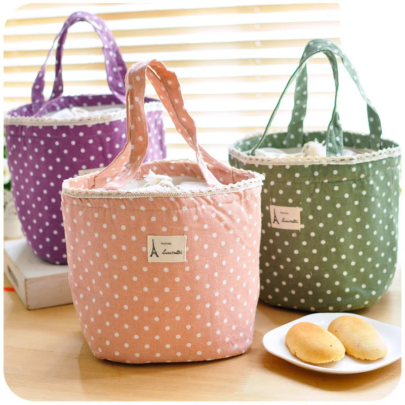 

Fashion Dot Design Storage Bag Portable Insulated Lunch Bag Thermal Food Lunch Bags Storage Bag Organizer -35