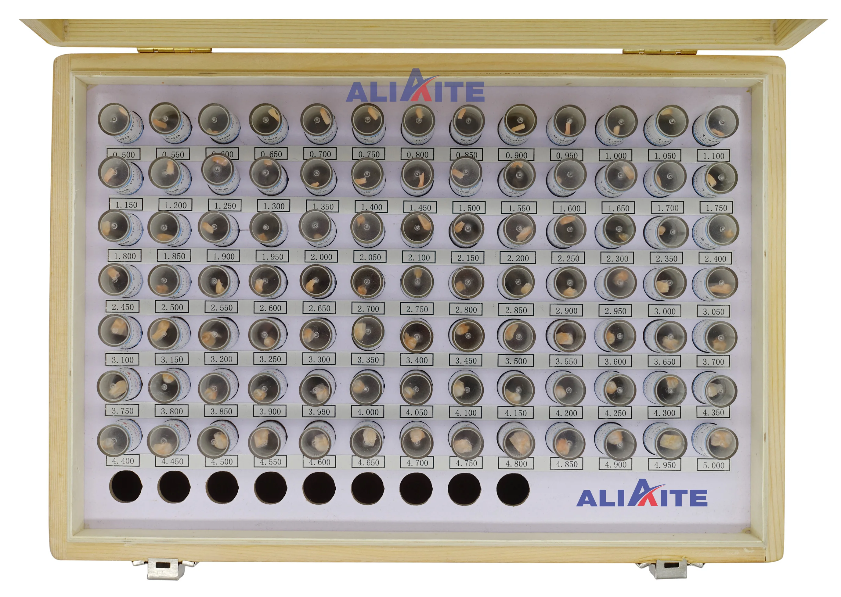 Imagem -04 - Aço Pin Gauge Conjunto 0.5005.000 Passo: 005 91 Pcs