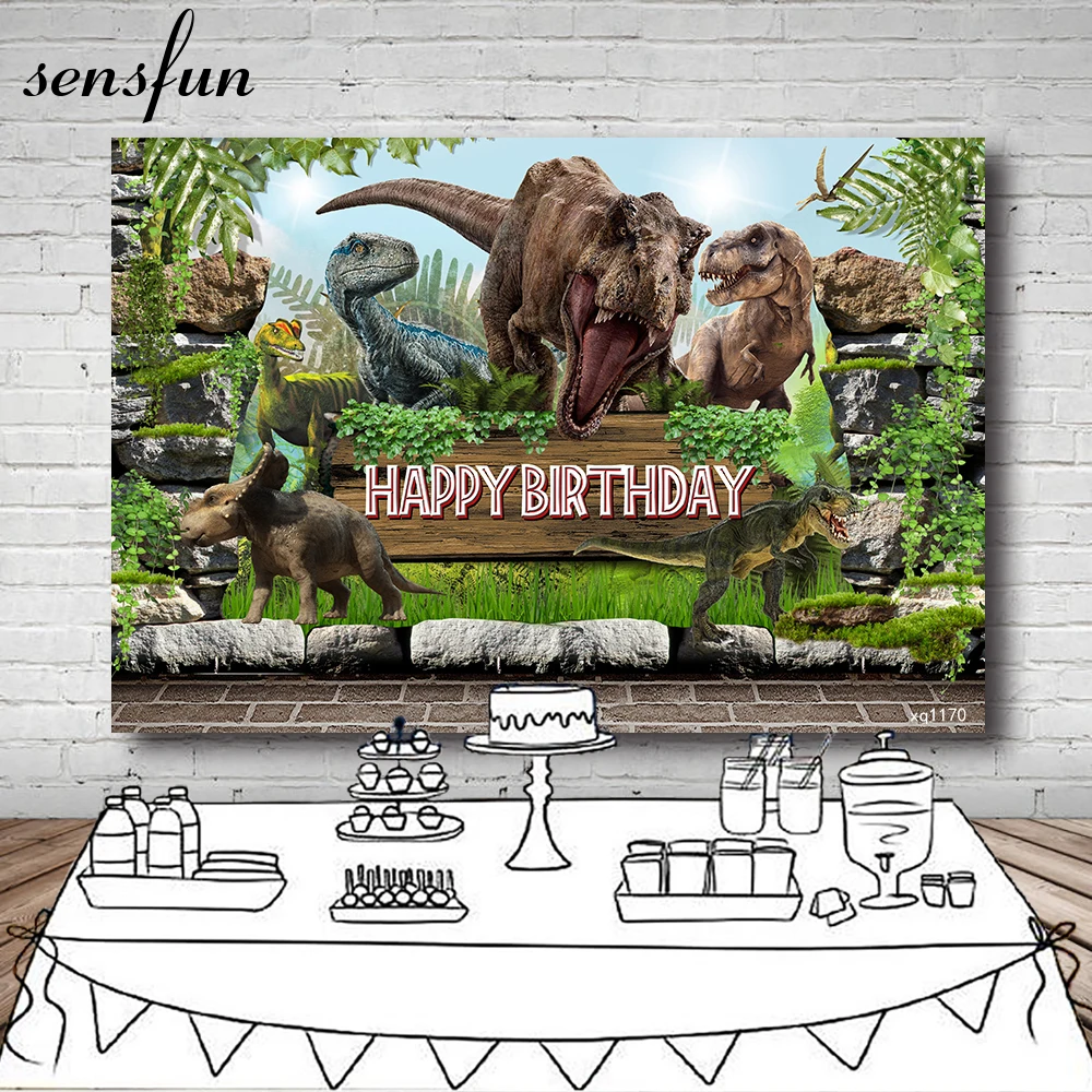 20 Options Jurassic World Dinosaur Party Background Photography Studio For Birthday Boy Customize Photo Backdrops Decorations