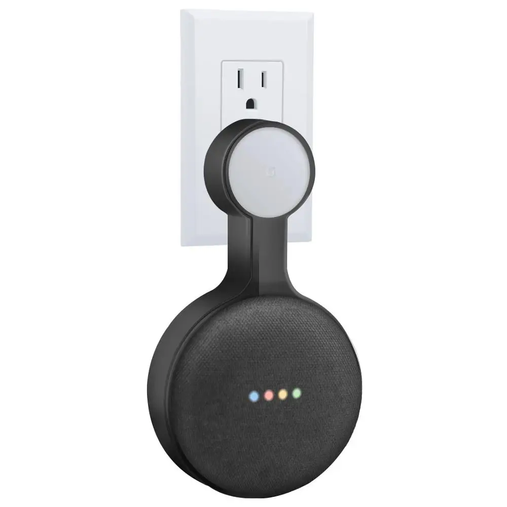 Outlet Wall Mount Houder voor Google Home Mini (1e generatie) Google Nest Mini (2e generatie) Snoerbeheer voor Google Mini Smart Speaker