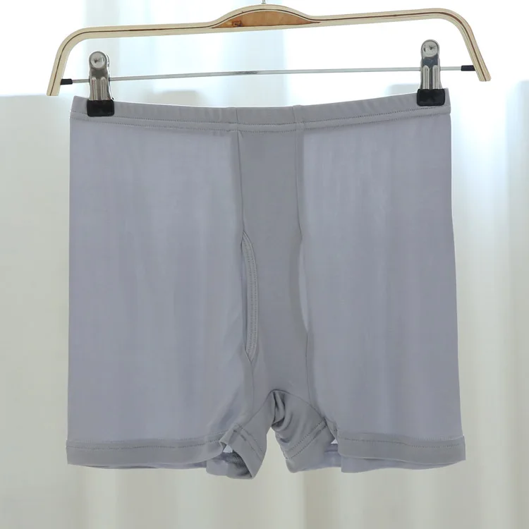 Men Boxer Shorts 100% Natural Silk Men's Boxer Underwear With Fly Underwear Mens Panties Solid Size L XL XXL XXXL