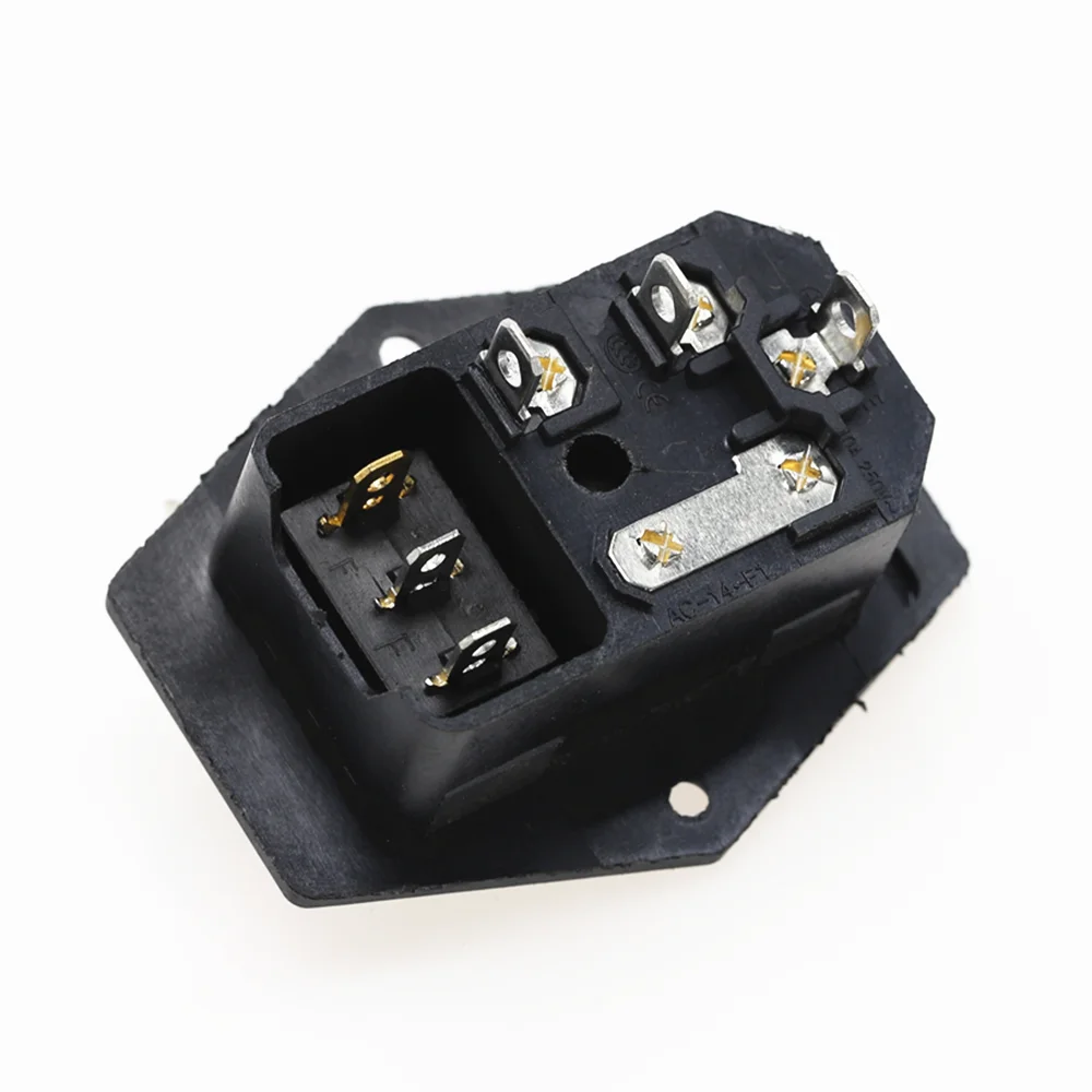 AC-01A Power Rocker Switch IEC 3 Pin 320 C14 Inlet Power Sockets Switch Connector Plug 10A 250V