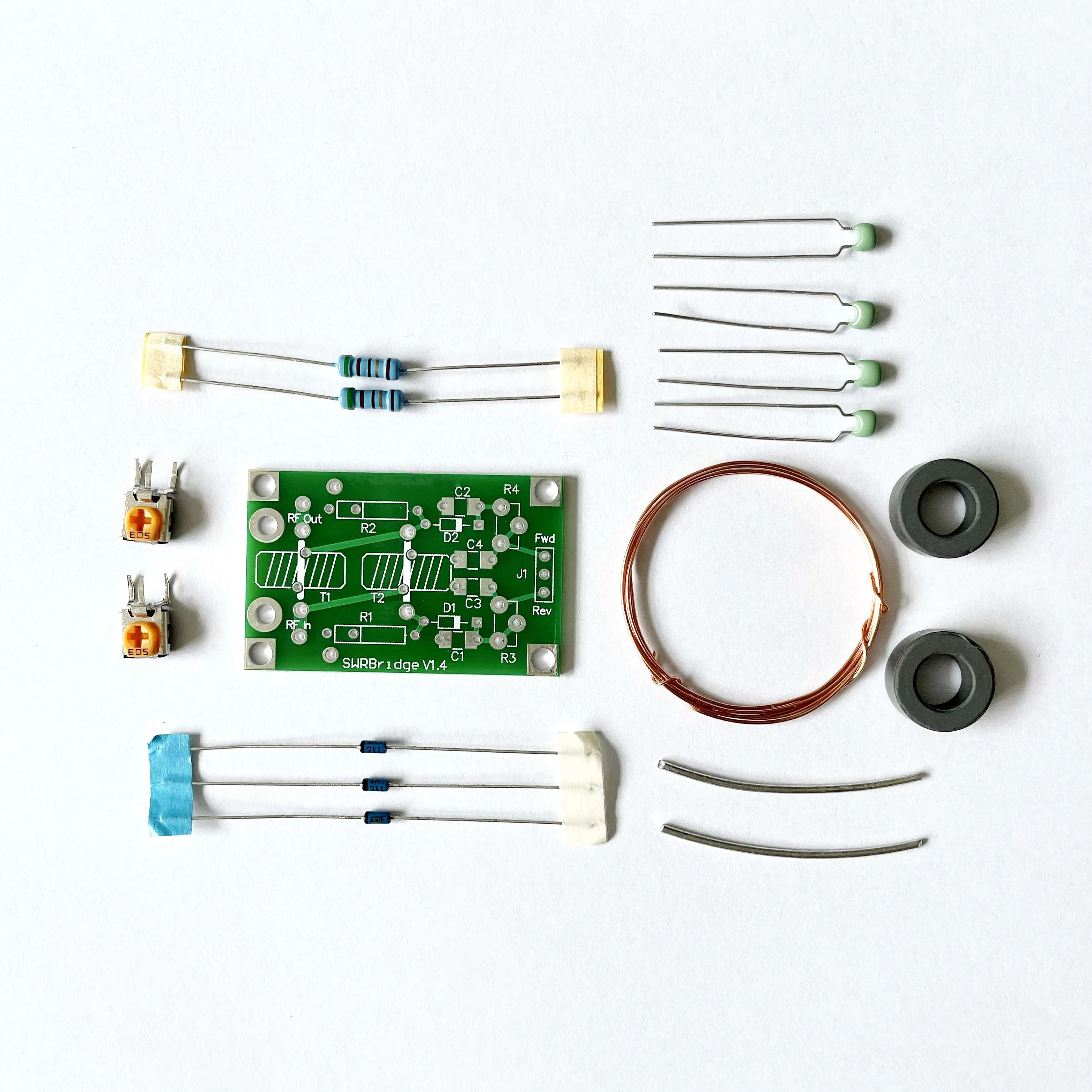 New 1.8M-30MHz 3.5-30MHz SWR Bridge RF SWR Reflection full kits