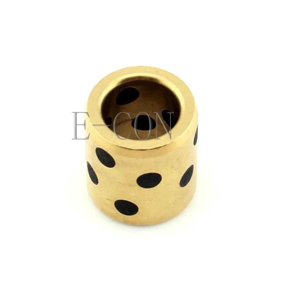 1PCS  JDB Oilless Graphite Lubricating Brass Bearing Bushing Sleeve 6x10x12mm