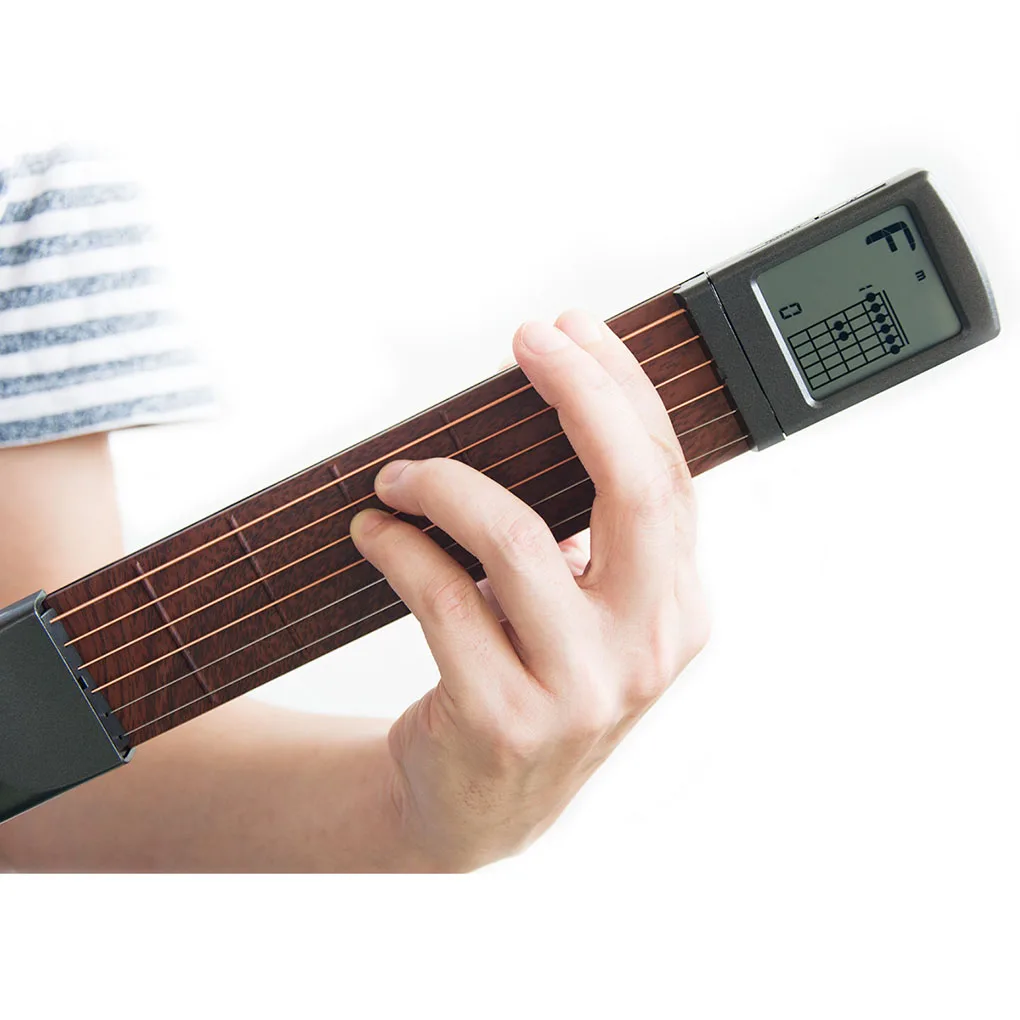 Digital Guitar Chords Trainer Musical Instrument Practice Tool 6 Tone Without Playing Sound Develop Muscle Memory