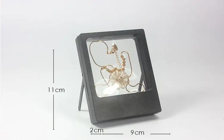 Transparent Jewelry Display Box Ring Suspended Floating Holder Case Jewellery Coins Gems Jewelery Stand Cases SN2199