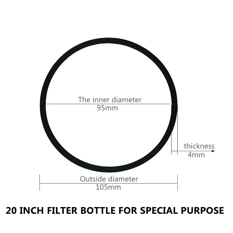 20 Inch Filter Bottle Sealing Ring O-ring Rubber Water Purifier Leather Ring Thickened 105*95MM * 4MM Waterproof Leak Proof
