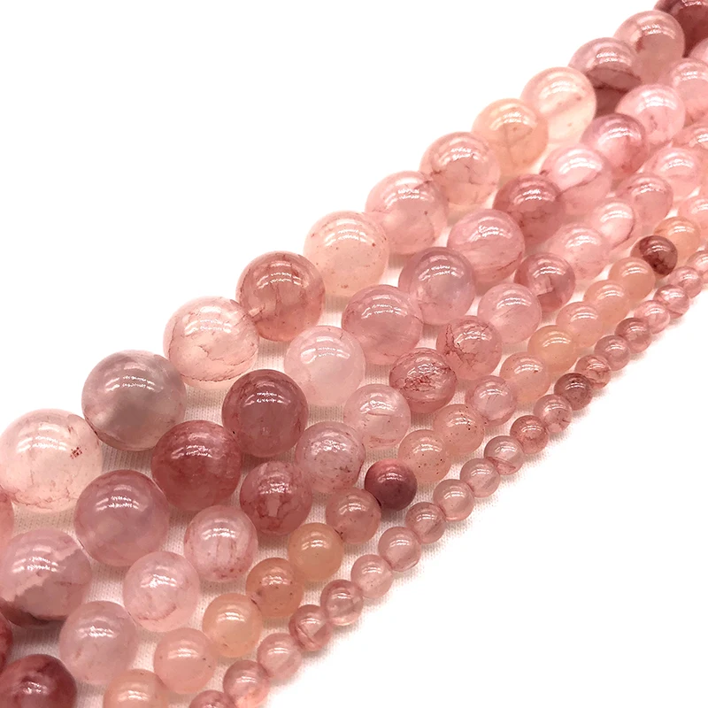 

Natural Stone Red Multicolor Loose Round Chalcedony Beads For Jewelry Making 15" Pick Size 4,6,8,10,12mm Diy Bracelet Necklace