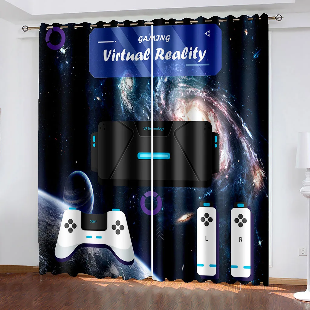 

Bedroom Game Players Blackout Curtains Game Console Window Curtain for Teens Boys Kids Living Room Drapes Decor Cortinas カーテン