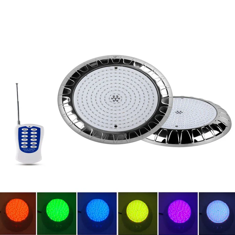 conduziu a luz da piscina 40w 50 60 lampadas a prova impermeavel agua luzes subaquaticas ac12v rgb mutavel piscina lampe aco inoxidavel ip68 de 01