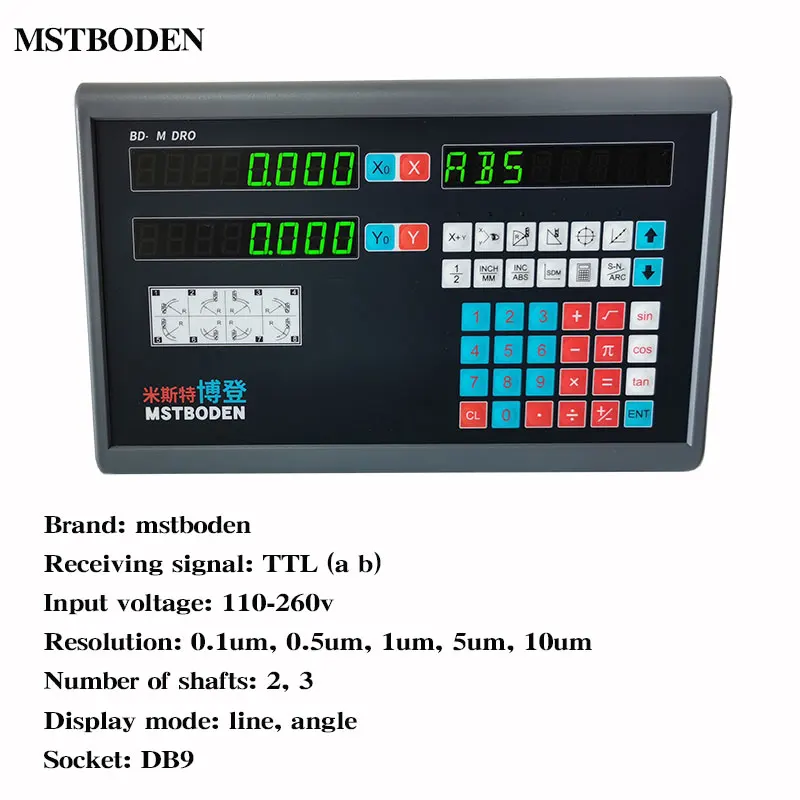 2 3 4 Axis Dro LCD RS232 Communication Output Milling Machine Lathe Digital Display Grating Ruler