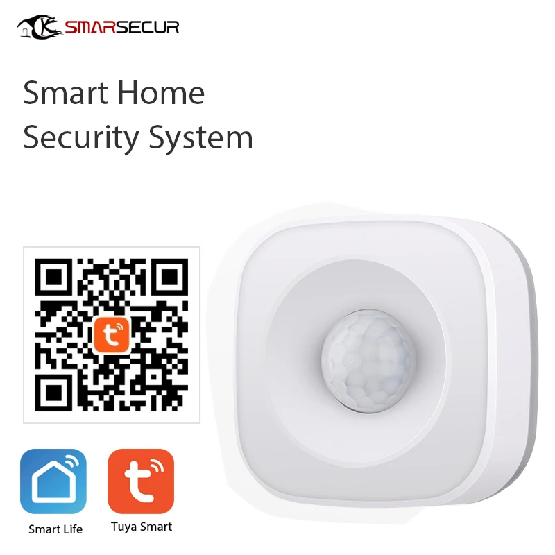 Motion PIR Sensor Detector 120° Angle WIFI Movement Sensor Tuya Smart Life APP Wireless Mobile Remote Alarm Push Security System
