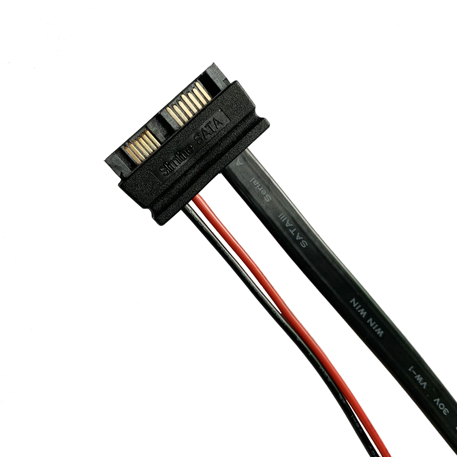 7 + 15pin do 7pin + 6pin 6 cali Slimline 13 pin SATA męski na 22 Pin SATA żeński Adapter do kabla-SATA iii kabel