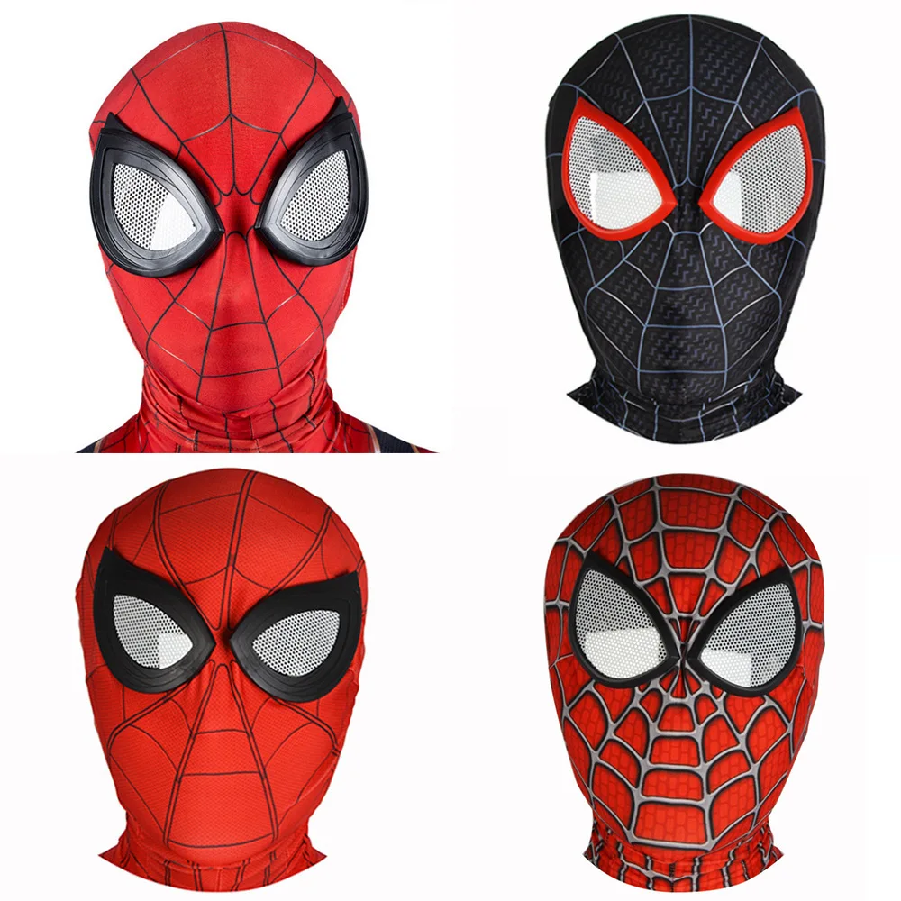 Disney Spiderman Cosplay Masks Peter Parker Spider-Man Figures Movie Hood Headgear Toys For Women Men Children Birthday Gift