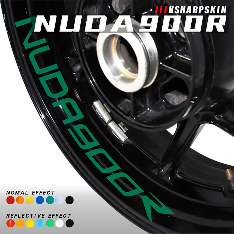 

Motorcycle wheel logo stickers reflective protection decals inner rim safety reminder film for NUDA900R nuda900r