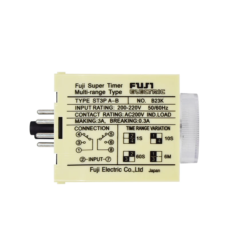 Silver Contact 220VAC Power off ST3PF Timer Delay Relay with base PF083A