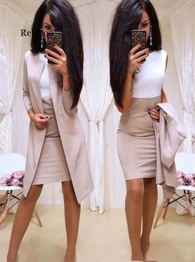 Fashion Women Skirt Suits One Button Notched Striped Blazer Jackets And Slim Mini Skirts Two Pieces Ol Sets Female Outfits