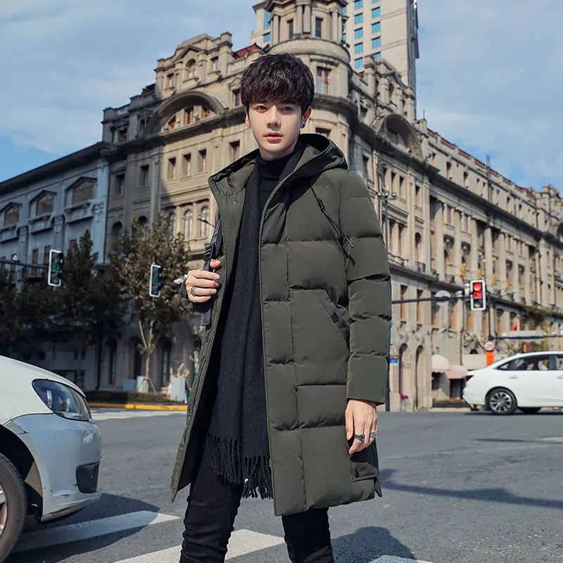 2021 New Down  Padded Jacket Thickened Medium And  Korean Bread Jacket Winter Couple Long Padded Cotton Jacket