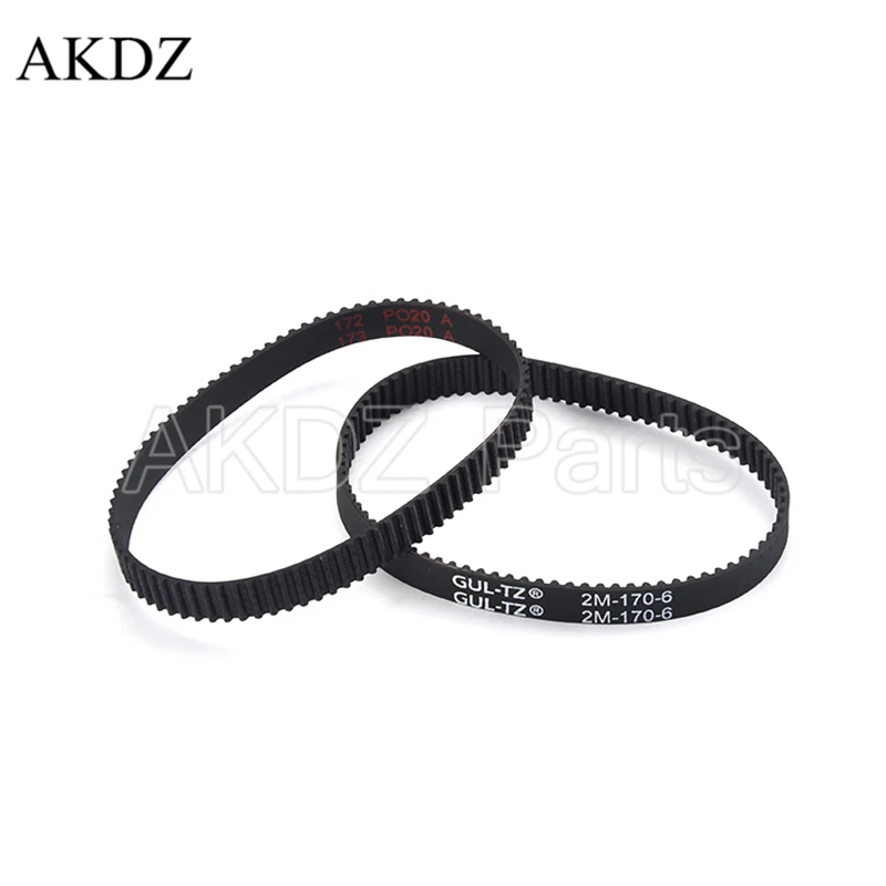 2MGT 2M 2GT Synchronous Timing belt Pitch length 170 width 6mm/9mm Teeth 85 Rubber closed