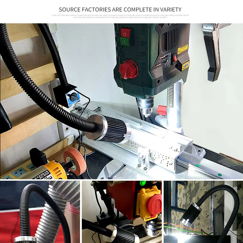 ฐานแม่เหล็กที่แข็งแรง LED เครื่องกลึงทำงานเครื่องมือ Super Bright เครื่องกลึง CNC อุตสาหกรรมตารางโคมไฟ9W AC 100-240V