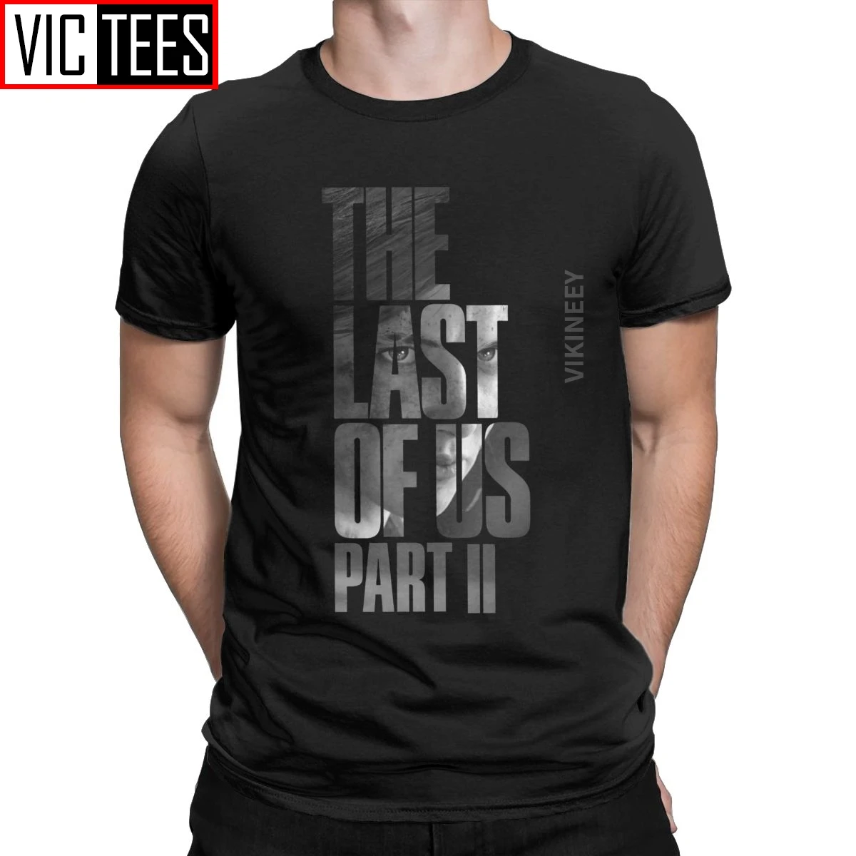 The Last Of Us Vengeful Ellie Tshirt Men Pure Cotton T-Shirt Fireflies Joel Tlou Video Game s Big Size