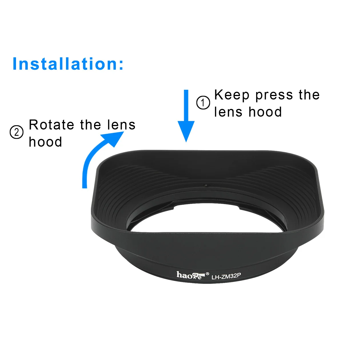 Haoge-parasol de objetivo cuadrado de Metal, bayoneta, Compatible con Voigtlander APO-LANTHAR, 50mm, F2 VM, negro (montaje Leica M)