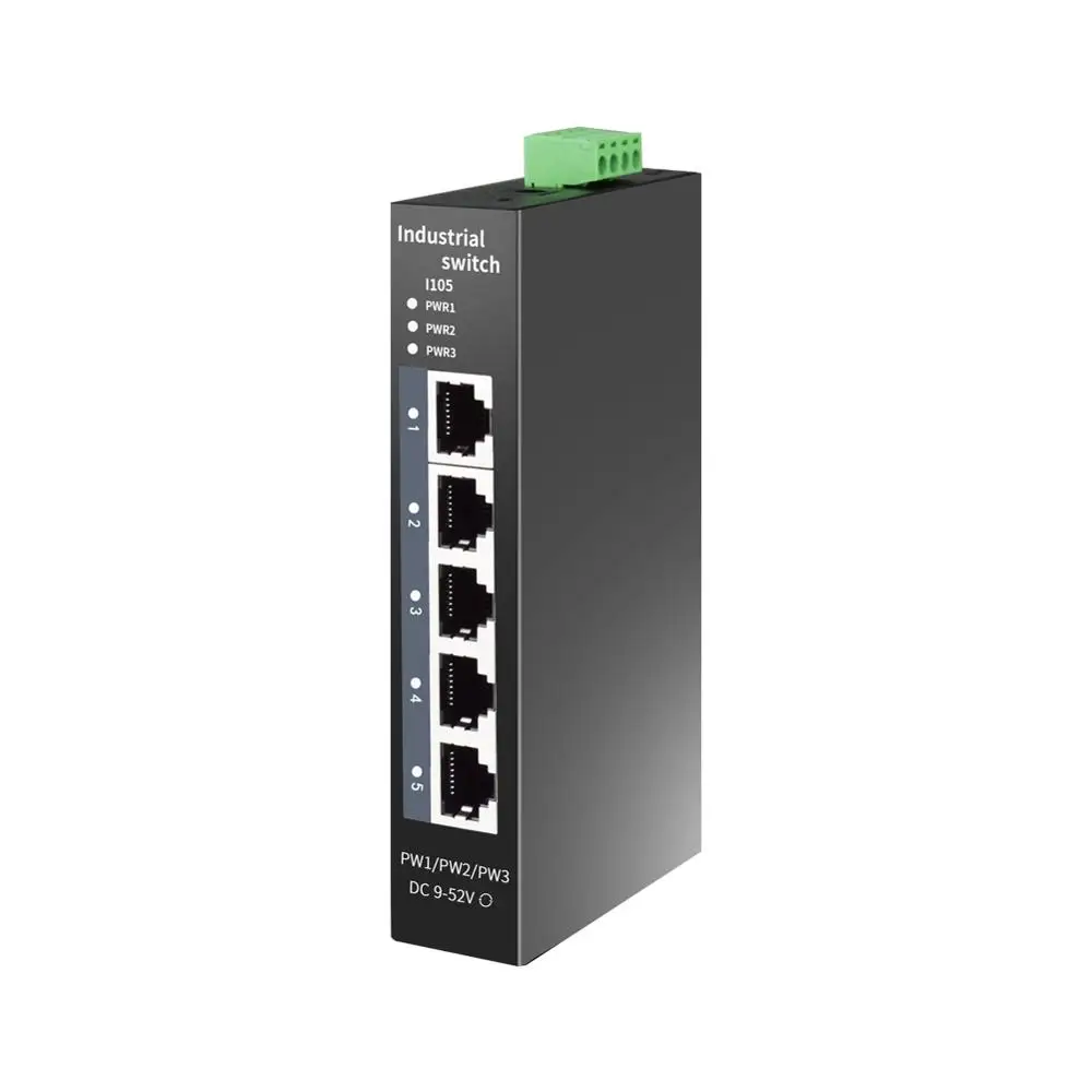 STEAMEMO-Switch de rede industrial, Ethernet com 5, 10 Mbps, porta 100Mbps, Base-T DIN, IP40