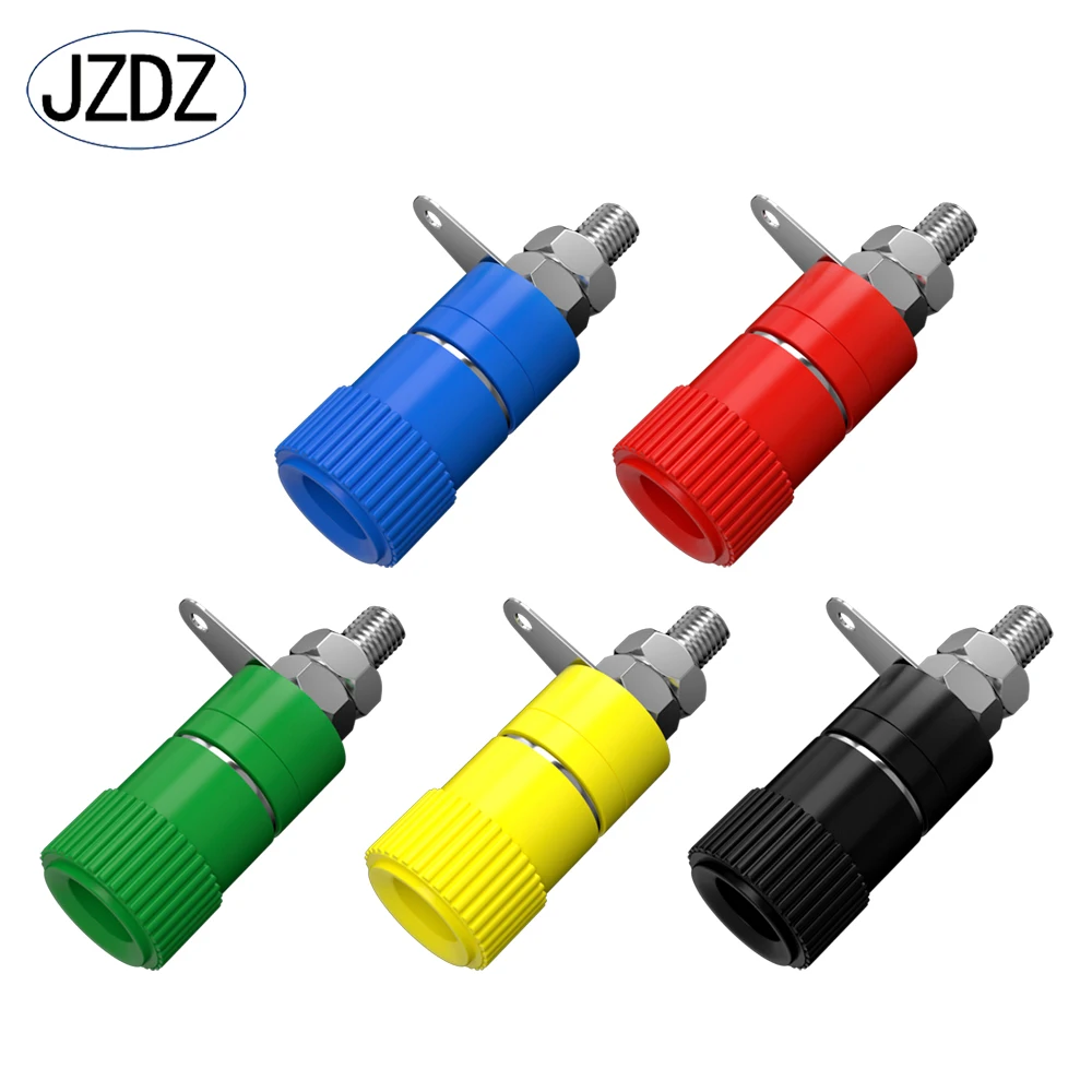 JZDZ 10pcs 4mm Banana Socket Binding Post Nut Banana Plug Jack Electrical Connector Terminal DIY Parts J.50001